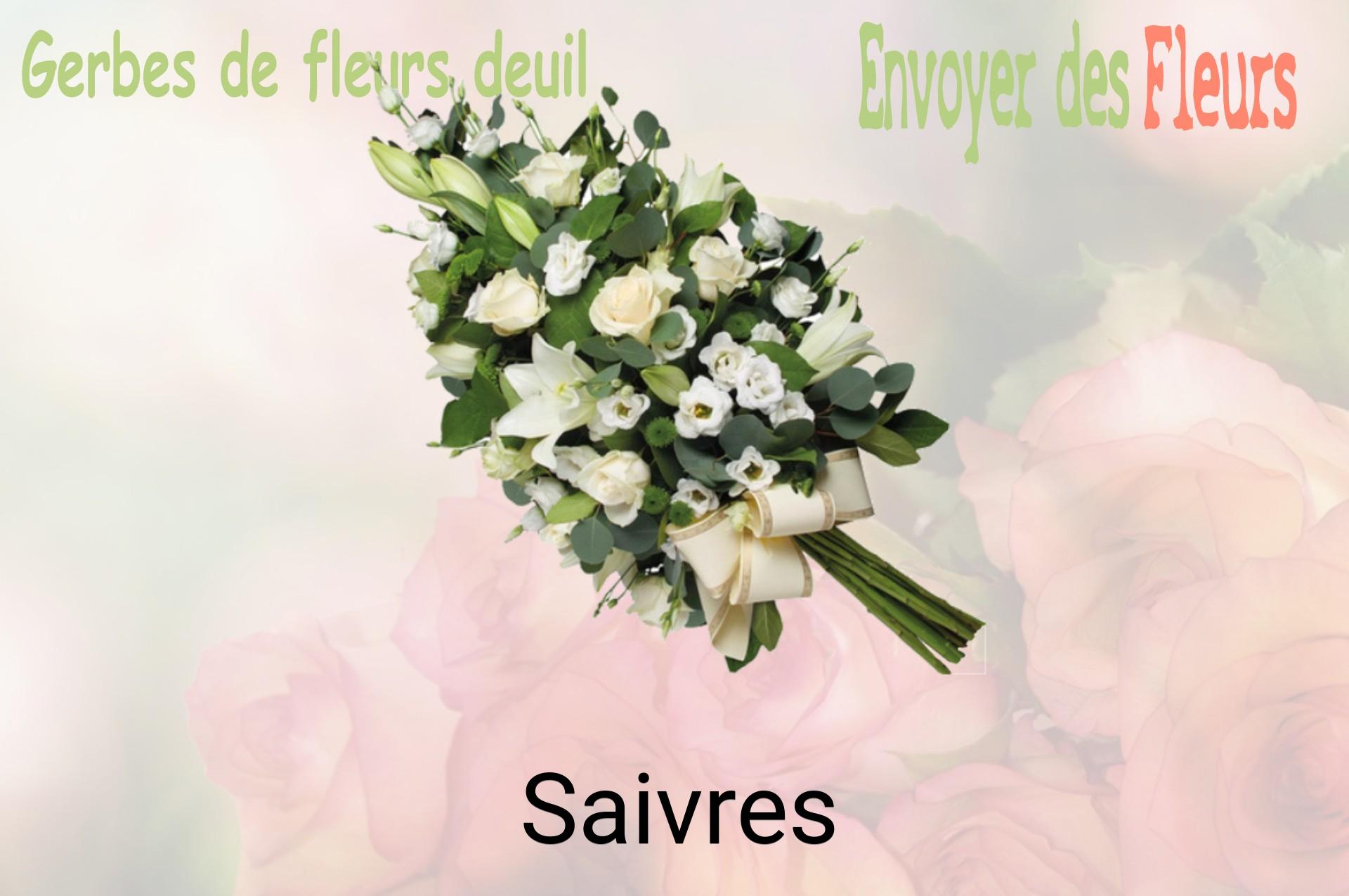 Gerbe de fleurs de deuil livrée à Saivres